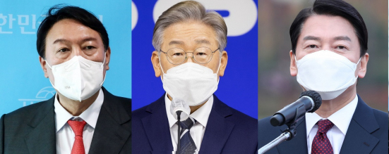 사진 왼쪽부터 국민의힘 윤석열 대선 후보, 더불어민주당 이재명 대선 후보, 국민의당 안철수 대선 후보 ⓒ천지일보DB
