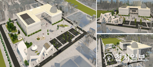 구 진주역 복합문화공원 조성부지에 들어설 공립 전문과학관 조감도. ⓒ천지일보 2021.8.12