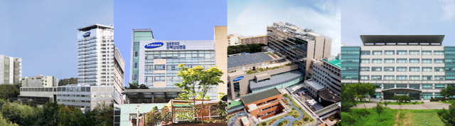 왼쪽부터 삼성서울병원, 삼성창원병원, 성균관대의과대학 전경. (출처: 삼성의료원 홈페이지 캡처)