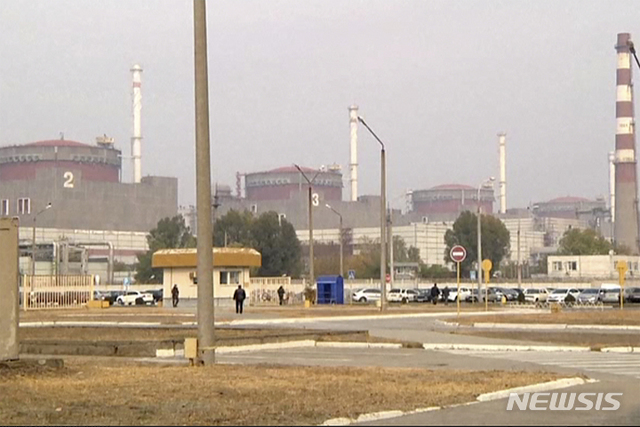 2015년 10월 20일 우크라이나 에네르호다르에 있는 자포리자 원자력 발전소. (출처: 뉴시스)