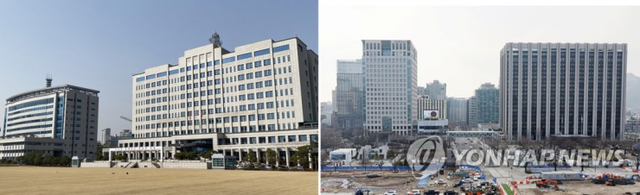 사진은 국방부 청사(왼쪽 사진)와 외교부 청사, 정부서울청사 모습. 2022.3.15 (출처: 연합뉴스)