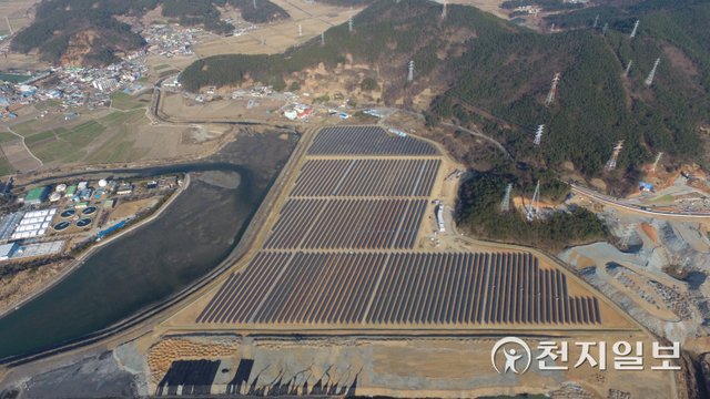 삼천포태양광(10MW) 발전설비 모습. (제공: 한국남동발전) ⓒ천지일보 2022.4.25