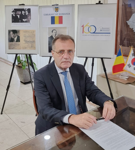 Cezar Armeanu the Ambassador of Romania in Korea. ⓒCheonji Daily News 2022.5.15