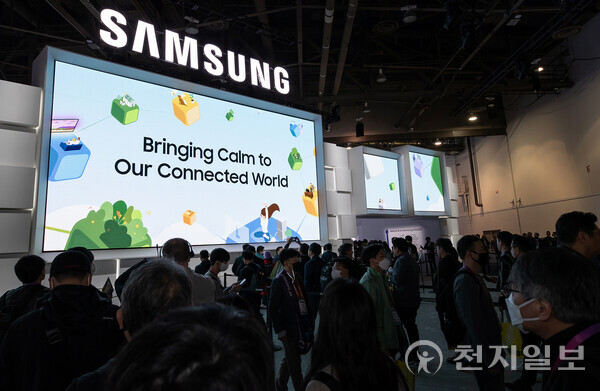 CES 2023이 열린 미국 라스베이거스 컨벤션센터의 삼성전자 전시관 모습. (제공: 삼성전자) ⓒ천지일보 2023.02.27.