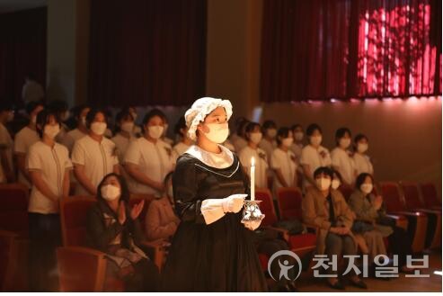 성신여대 제15회 나이팅게일 선서식. (제공: 성신여대) ⓒ천지일보 2023.02.27.