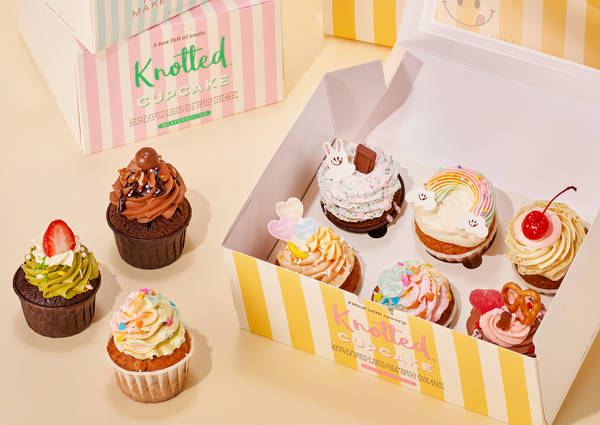 잠실 ‘노티드 월드(Knotted World)’ 단독 메뉴 컵케이크 연출 이미지. (제공: 롯데백화점)