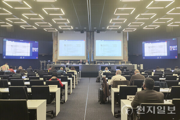 ITU-T SG 13 회의가 스위스 제네바에서 열리고 있다. (제공: KT) ⓒ천지일보 2023.03.27.