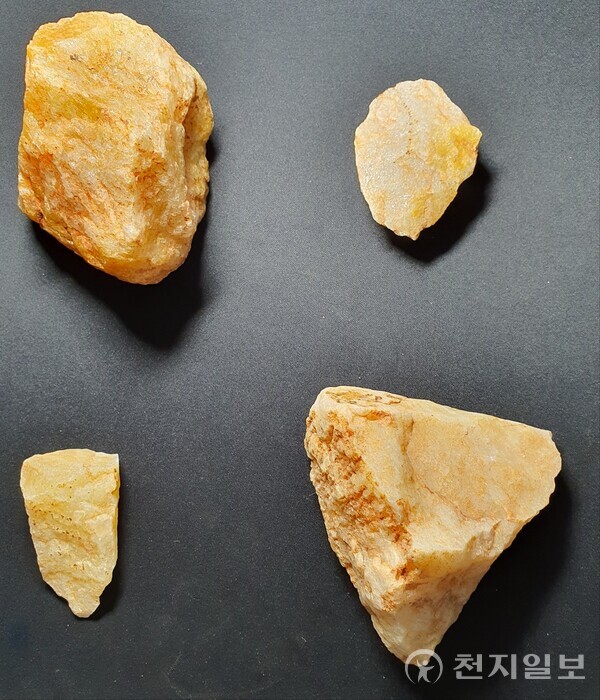 파주 탑삭골에서 발견된 여러 구석기 유물 ⓒ천지일보 2023.03.31.