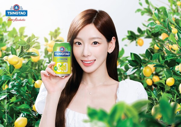 ‘칭따오 논알콜릭 레몬’ 모델로 발탁된 태연. (제공: 비어케이)