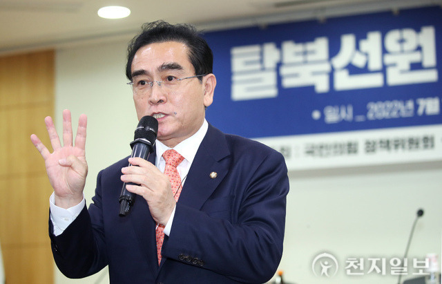 국민의힘 태영호 의원. ⓒ천지일보 2022.07.24