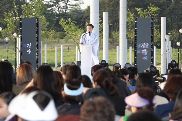 제56회 동학농민혁명기념제가 동학농민혁명국가기념일인 11일(황토현전승일) ‘피어나는 녹두꽃, 자라나는 평화’라는 주제로 동학농민혁명기념공원에서 개최되고 있다. (제공: 정읍시) ⓒ천지일보 2023.05.11.