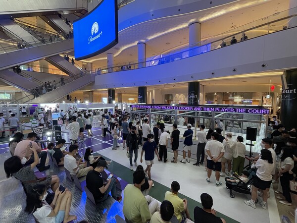 지난해 6월 잠실 롯데월드몰에서 진행한 '더 코트' 테니스 팝업 전경. (제공: 롯데백화점)