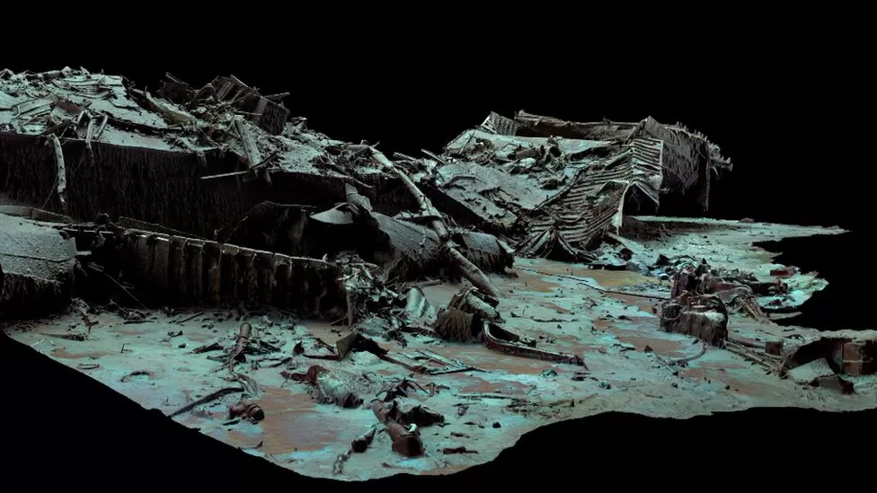 세계에서 가장 유명한 난파선 ‘타이타닉호’가 디지털 스캔을 통해 이전에는 볼 수 없던 실물 크기 기반의 3D로 재현된 모습. (출처: 심해 지도 제작 회사 마젤란/애틀랜틱 프로덕션)