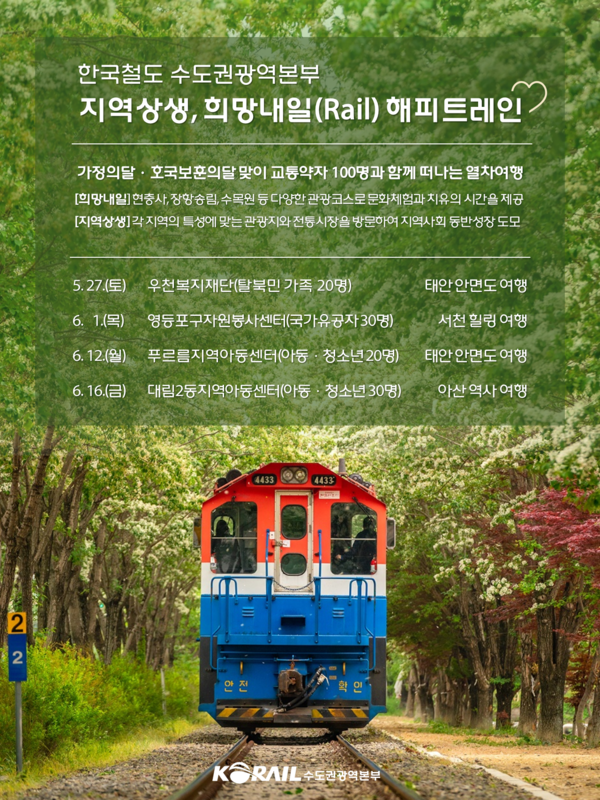 해피트레인 포스터. (제공: 한국철도 수도권광역본부) ⓒ천지일보 2023.05.28.
