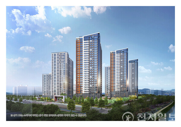‘힐스테이트 자이 아산센텀’ 투시도. (제공: 현대건설) ⓒ천지일보 2023.07.28.