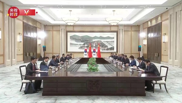 한덕수 총리와 시진핑 주석 양자회담. (출처: 연합뉴스)