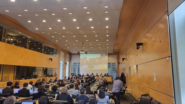 19일(현지시간) 스위스 제네바 유엔 인권최고대표 사무소 회의실에서 유엔 자유권규약 위원회가 한국의 자유권 현황을 심의하고 있다. (출처: 연합뉴스)