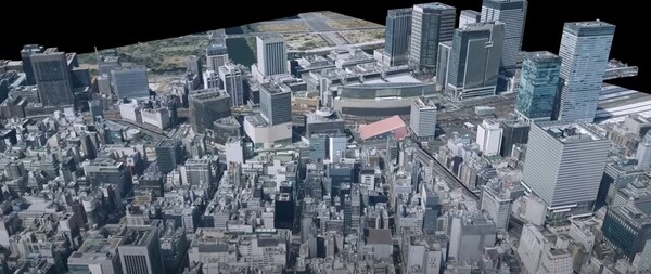 디지털 트윈 기술로 복제한 도시 모습. (출처: 네이버랩스 홈페이지 영상 캡처)