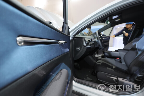 [천지일보=남승우 기자] 28일 서울 중구 동대문디자인플라자에서 ‘Volvo EX30 국내 최초 공개 미디어 이벤트’가 진행됐다. 사진은 EX30의 내부 모습.ⓒ천지일보 2023.11.28.