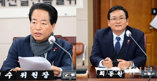우기수 위원장과 최동원 부위원장. (제공: 도의회)ⓒ천지일보 2023.11.30.
