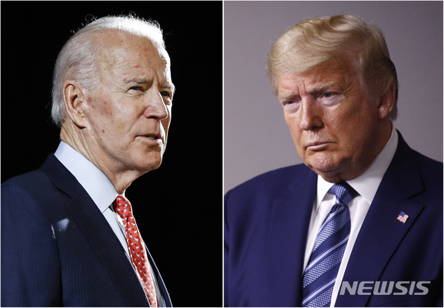 조 바이든 미국 대통령(왼쪽), 도널드 트럼프 미국 전 대통령. (출처:AP/뉴시스)