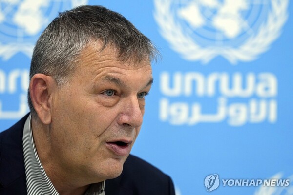 필립 라자리니 유엔 팔레스타인 난민구호기구(UNRWA) 집행위원장. (출처: AP 연합뉴스)