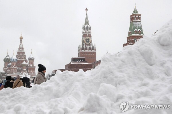 눈 쌓인 모스크바 붉은광장. (출처: 연합뉴스)