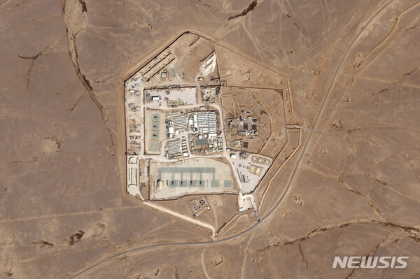 [AP/뉴시스] 요르단 북동부 소재 군사 기지 '타워22'의 2023년 10월 위성 사진. 2024년 1월28일 