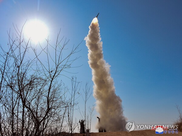 지난 2일 북한이 발사한 순항미사일. (출처: 연합뉴스)