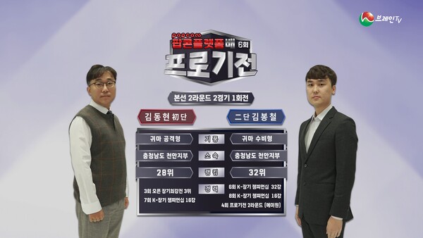 브레인TV ‘6회 프로기전’ 본선 2라운드 2경기 1회전. (제공: 브레인TV)