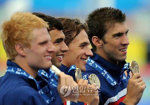 미국은 2009년 로마 세계선수권대회에서 계영 800ｍ 세계 기록을 세웠다. (출처: EPA=연합뉴스)
