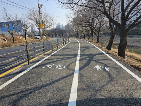 자전거도로 조성(제공: 김포시청) ⓒ천지일보 2024.02.26.