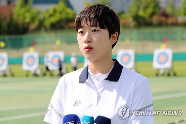 2020 도쿄 올림픽 양궁 3관왕 안산 (출처: 연합뉴스 자료사진)