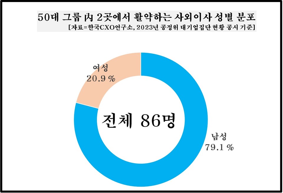 30대 그룹내 중복 사외이사. (CXO연구소) 2024.03.20.