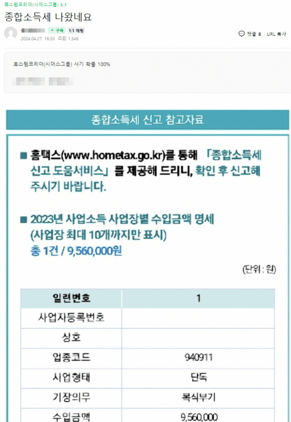 (캡처: 네이버 카페 백두산) ⓒ천지일보 2024.05.02.