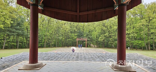 다른 조선왕릉과 달리 ‘신로(향로와 어로)’의 주변에 매우 넓게 박석을 깔았다. ‘참도(신도와 어도)’라고도 한다. (제공: 이의준 왕릉답사가) ⓒ천지일보 2024.05.20.