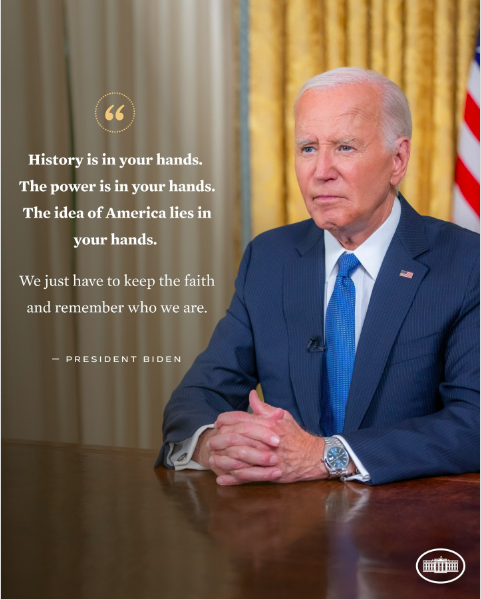 ⓒ천지일보 2024.07.27.  The White House's official Instagram account posted a sombre image of President Biden with the message to "Keep the faith" following his decision to stand down for re-election.