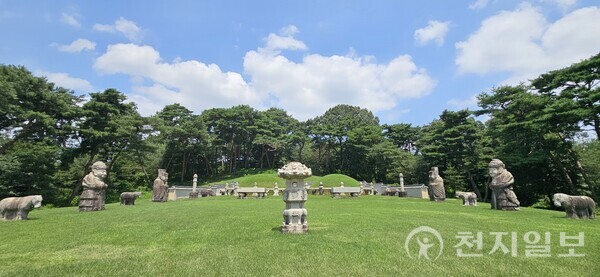 예릉의 장명등은 봉분과 멀리 떨어져 있다. (제공: 이의준 왕릉답사가) ⓒ천지일보 2024.07.29.