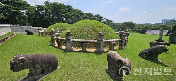 난간석과 동물 석상 (제공: 이의준 왕릉답사가) ⓒ천지일보 2024.07.29.