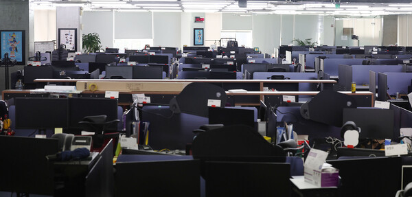 티몬·위메프 판매대금 정산 지연 사태가 이어지는 28일 서울 강남구 삼성동 위메프 본사 사무실이 비어 있다. (제공: 연합뉴스)