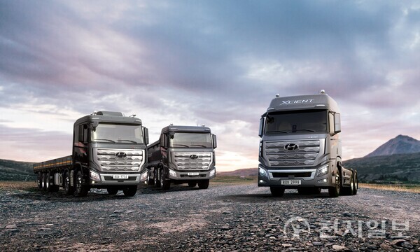 현대자동차의 대형 트럭 ‘엑시언트 프로(XCIENT PRO)’. (제공: 현대자동차) ⓒ천지일보 2024.09.02.