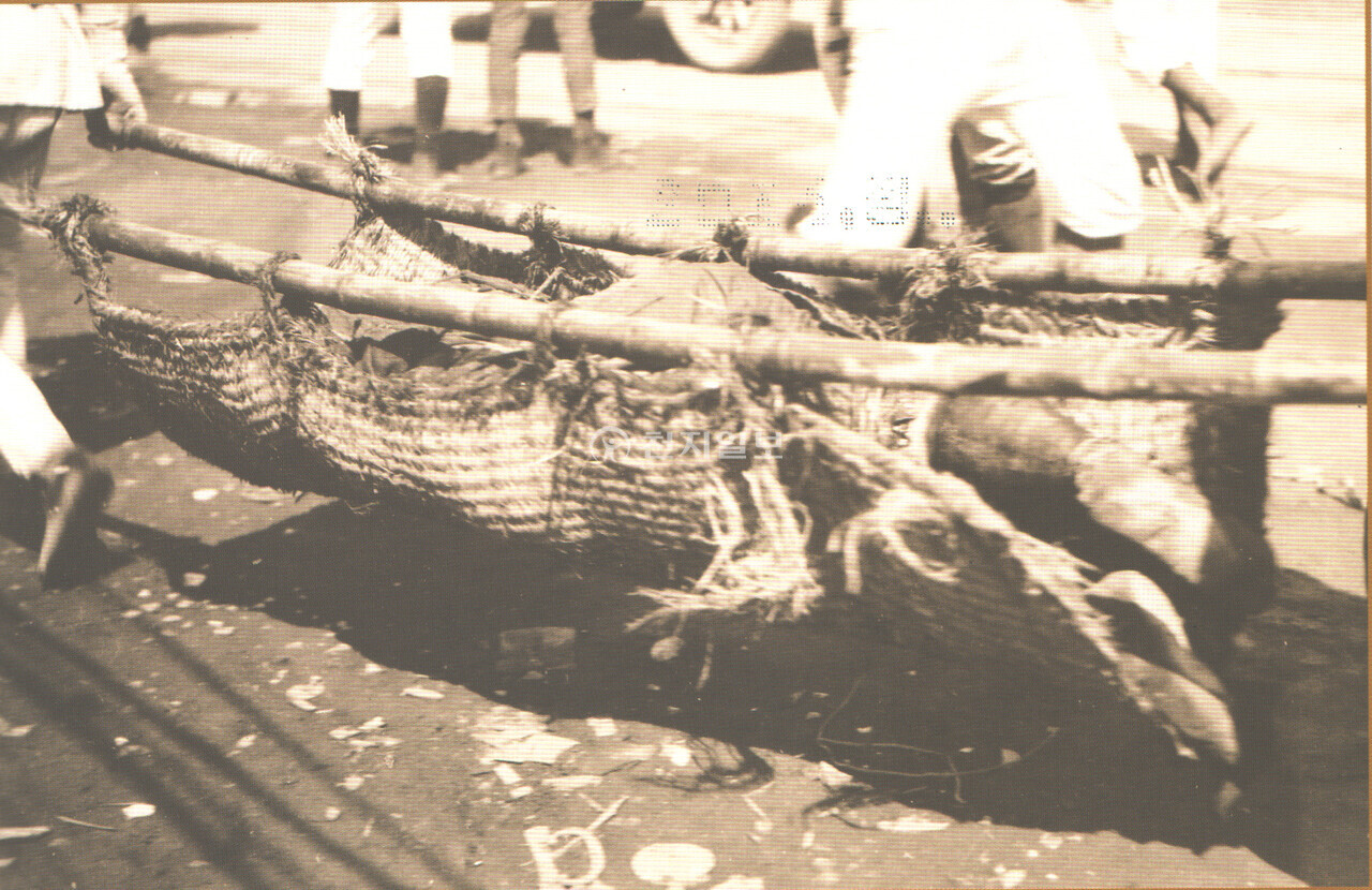 소각장으로 시신 운반(1923년). 시신 처리는 살아남은 조선인에게 운반하도록 했다. 자경단의 광기는 상상 이상으로 잔악했던 것이다. (제공: 정성길 기록사진연구가) ⓒ천지일보 2024.09.03.