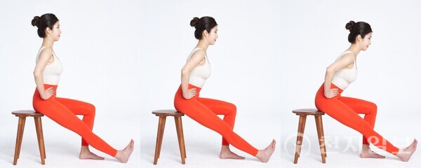 햄스트링 스트레칭 (제공: 자생한방병원) ⓒ천지일보 2024.10.16.