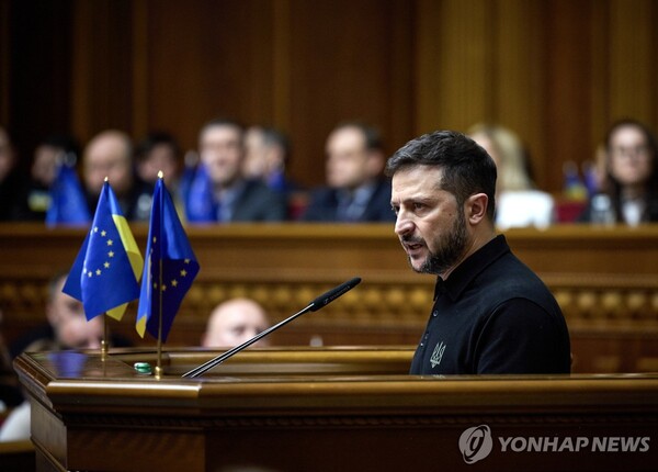 볼로디미르 젤렌스키 우크라이나 대통령. [EPA/우크라이나 대통령실 연합뉴스 자료사진]