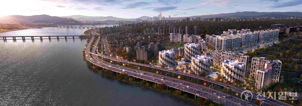 ‘래미안 글로우 힐즈 한남’ 조감도. (제공: 삼성물산 건설부문) ⓒ천지일보 2024.11.19.
