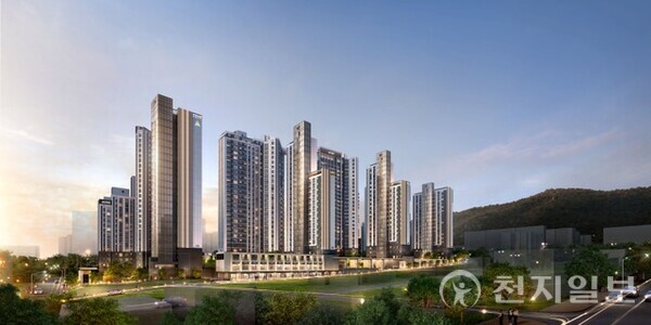 아크로 리츠카운티 단지 투시도. (제공: DL이앤씨) ⓒ천지일보 2024.12.05.