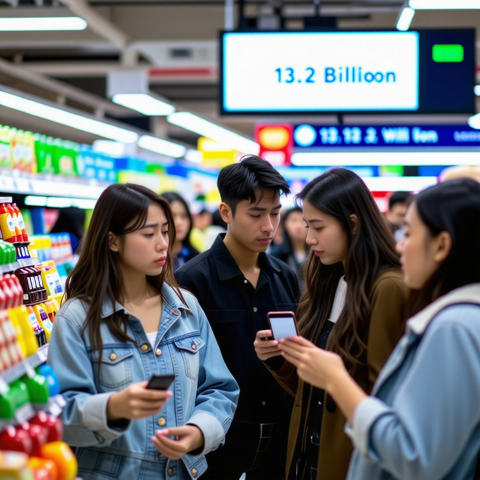 대형마트 편의점 외식업 소비자 포인트 132억원, 왜 사라졌나? 자신의 포인트가 왜 사라졌는지 울상 짓는 소비자들 모습. (출처: 뤼튼)