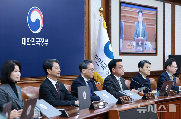 최상목 대통령 권한대행 부총리 겸 기획재정부 장관이 4일 정부서울청사에서 열린 국무회의를 주재하고 있다. (출처: 뉴시스)