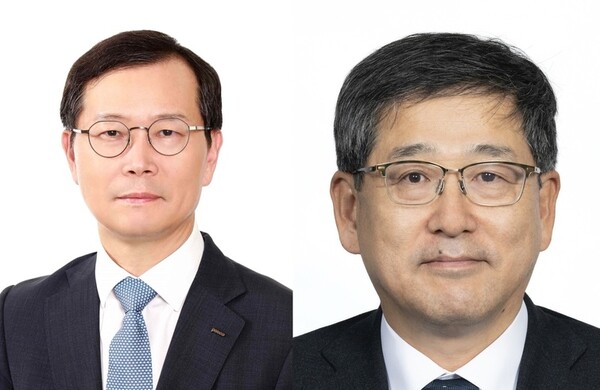 이주태 포스코홀딩스 미래전략본부장(왼쪽)과 천성래 포스코홀딩스 사업시너지본부장. (제공: 포스코홀딩스) ⓒ천지일보 2025.02.19.