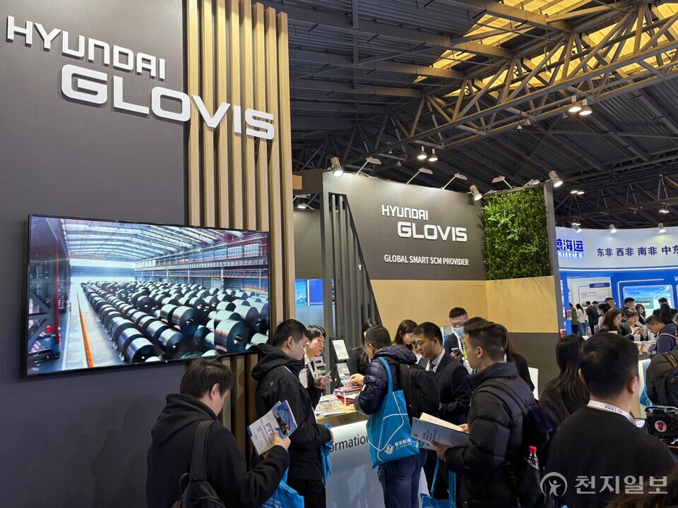 현대글로비스는 중국 상하이 월드엑스포 전시장에서 열린 ‘WBX2025(브레이크벌크 국제 전시회)’에 참가했다고 10일 밝혔다. 사진은 현대글로비스 홍보 부스. (제공: 현대글로비스) ⓒ천지일보 2025.03.10.